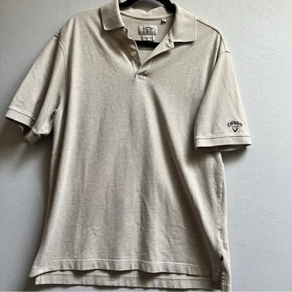 Callaway 100% Combed Cotton Golf Polo Shirt Sz M